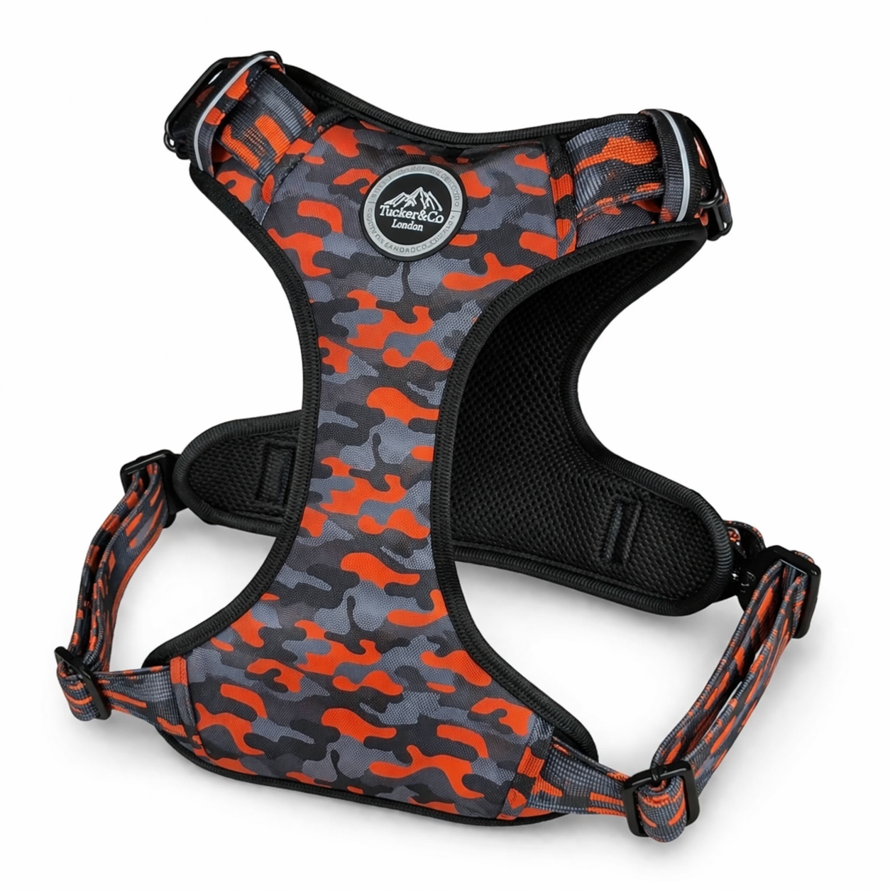 Tucker&Co Camo Orange Tactical Dog Harness.