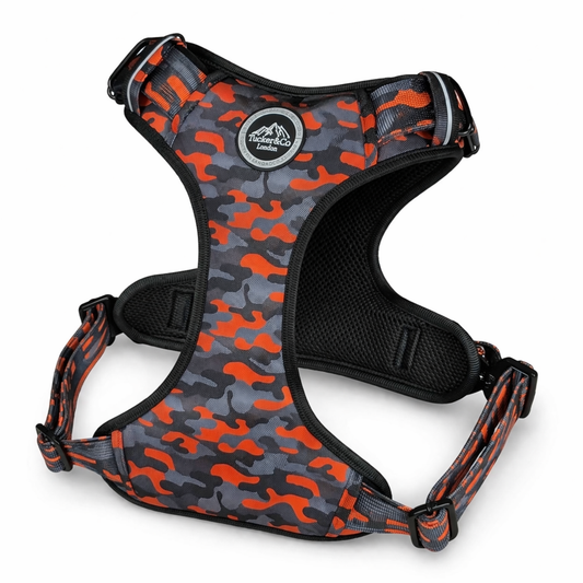 Tucker&Co Camo Orange Tactical Dog Harness.