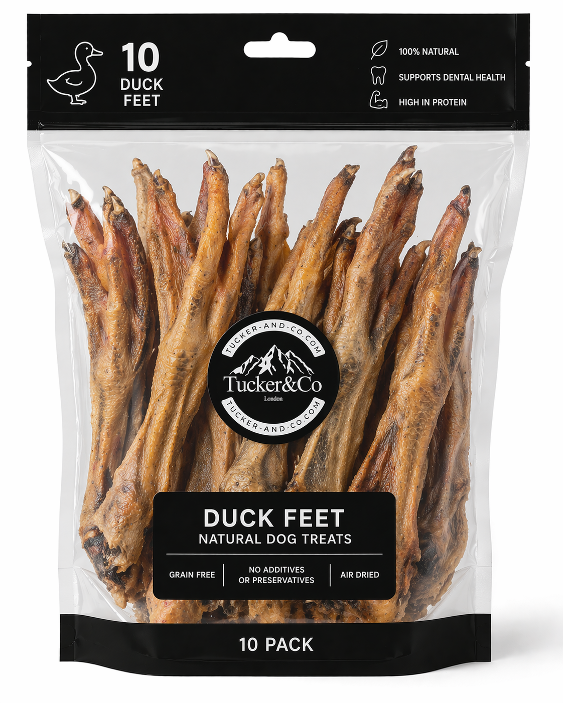 Natural Duck Feet - Pack of 10
