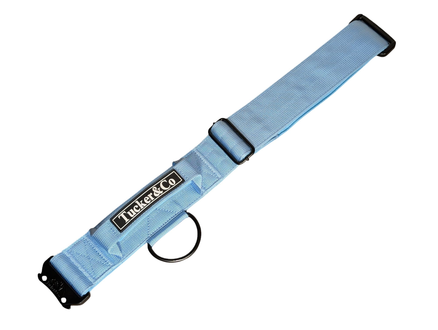 Tucker&Co Sky Blue/Black Tactical Dog Collar.