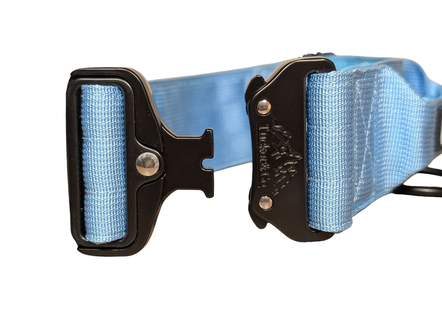 Tucker&Co Sky Blue/Black Tactical Dog Collar.