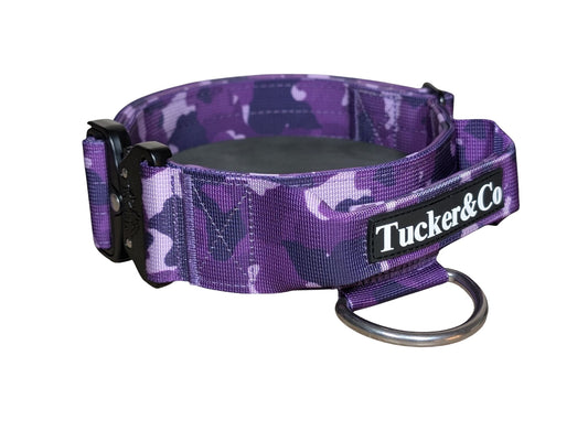 Tucker&Co Camo Purple Tactical Dog Collar.