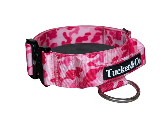 Tucker&Co Camo Pink Tactical Dog Collar.