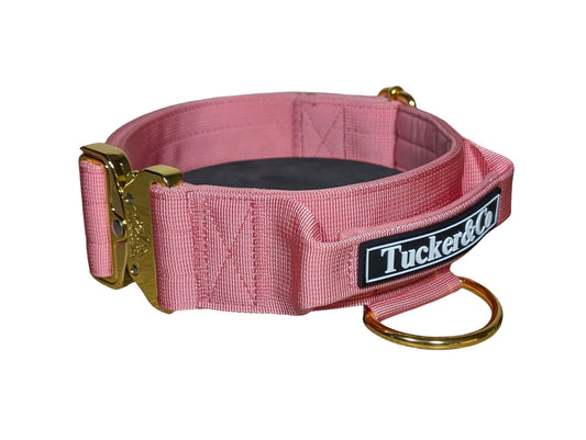 Tucker&Co Soft Pink Tactical Dog Collar.