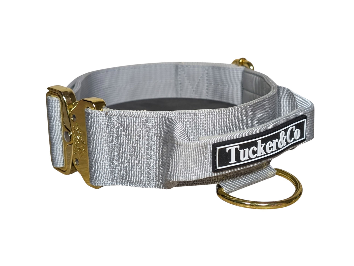Tucker&Co Grey/Gold Tactical Dog Collar.