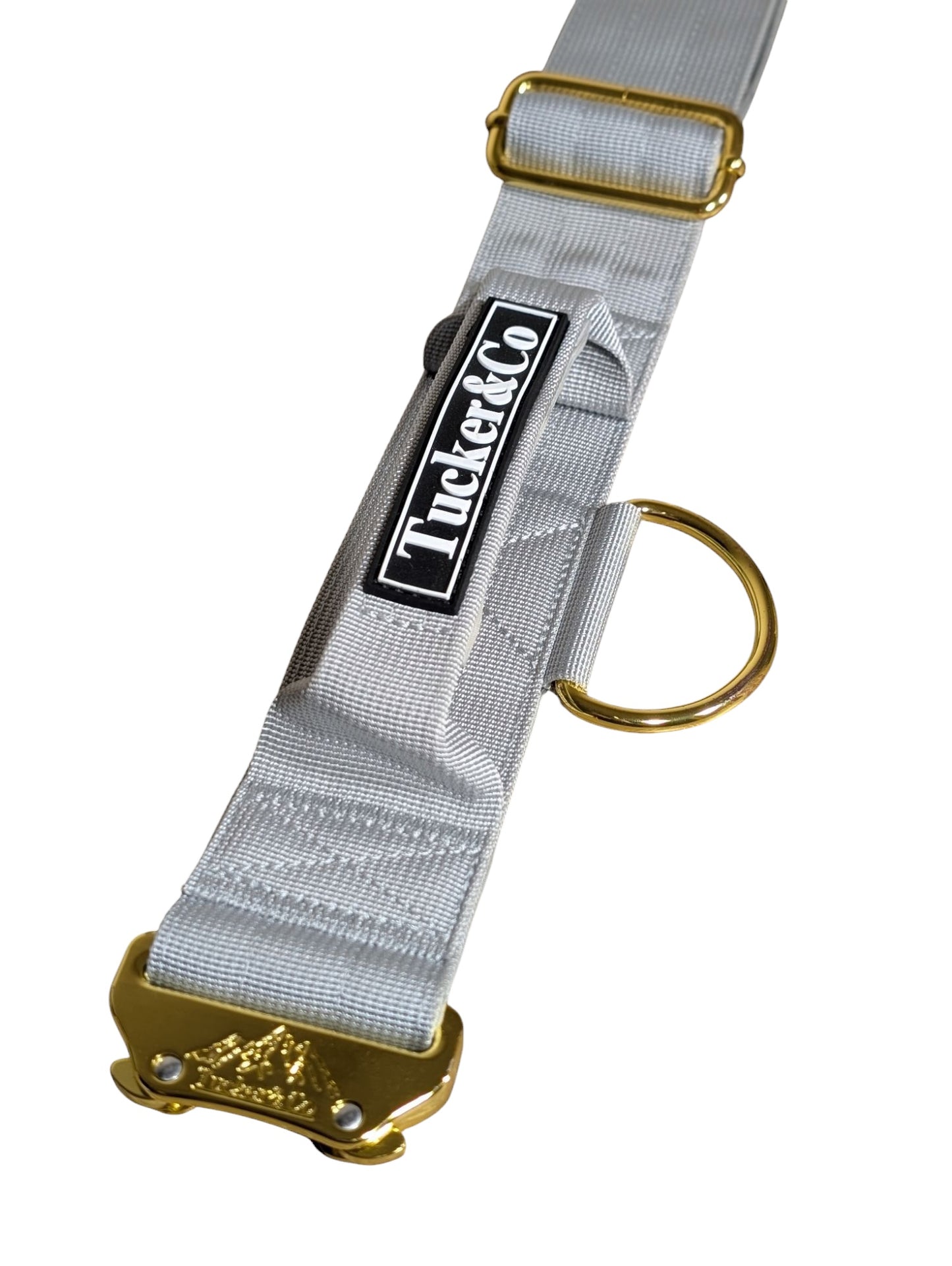Tucker&Co Grey/Gold Tactical Dog Collar.
