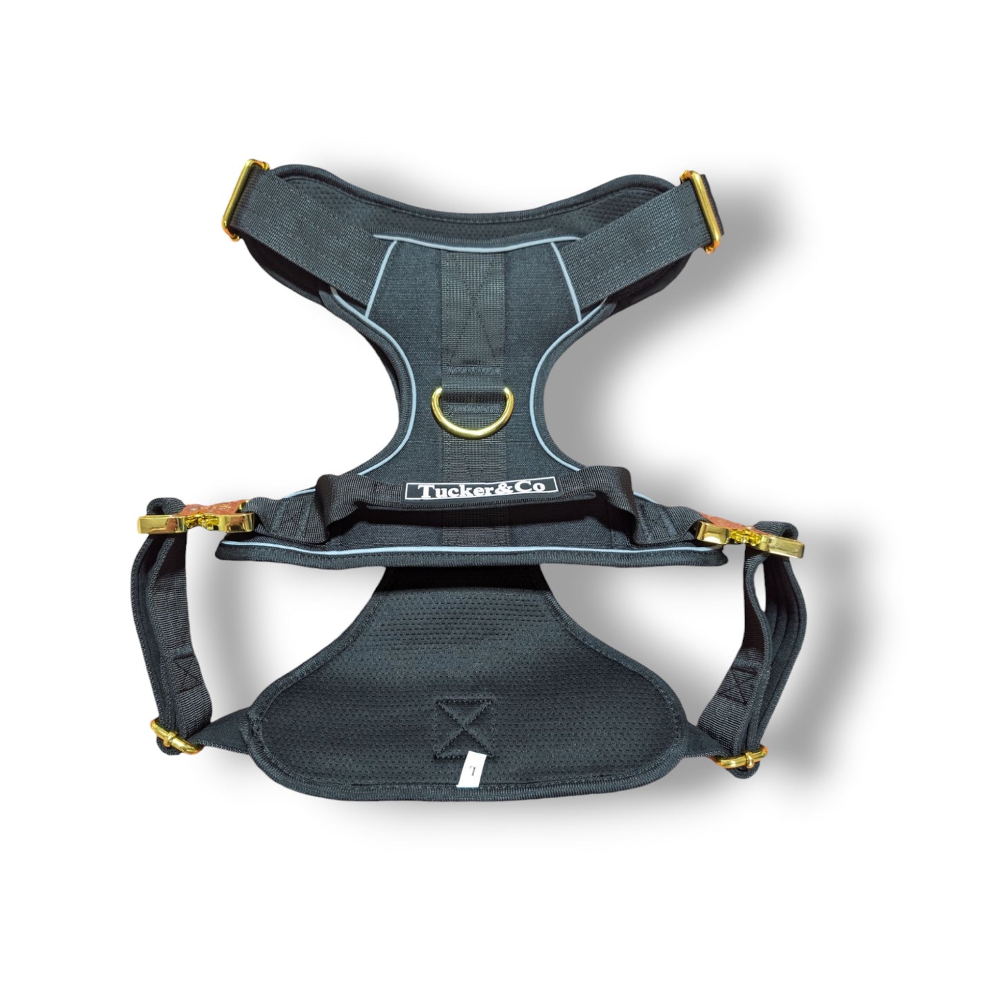 Tucker&Co Black/Gold Tactical Dog Harness.