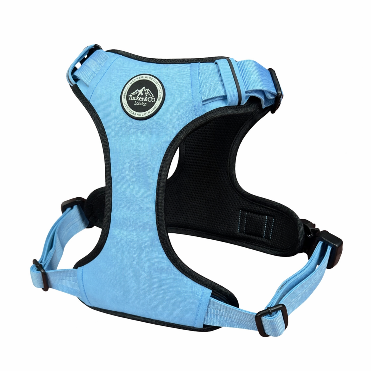 Tucker&Co Sky Blue/Black Tactical Dog Harness.