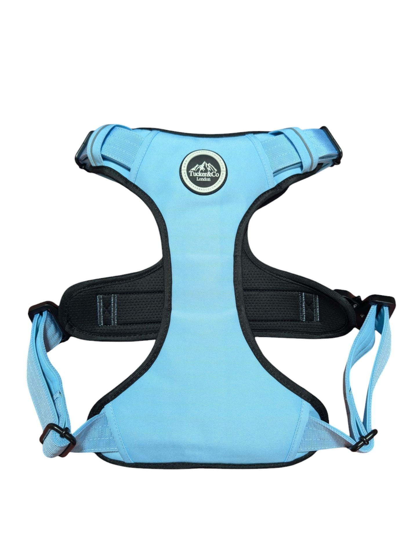Tucker&Co Sky Blue/Black Tactical Dog Harness.