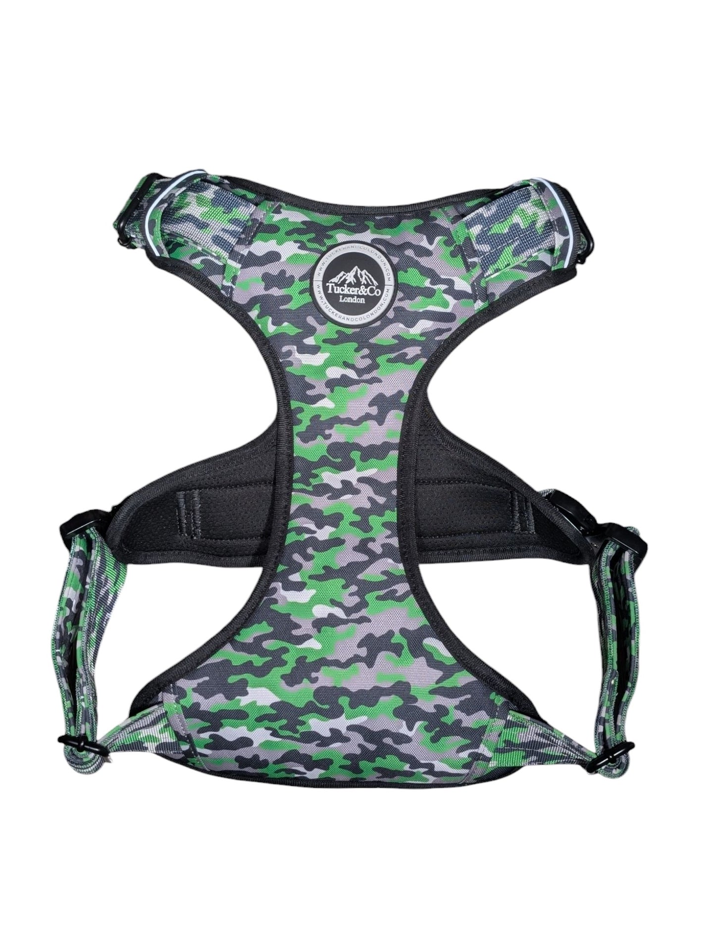 Tucker&Co Camo Lime Green Tactical Dog Harness.
