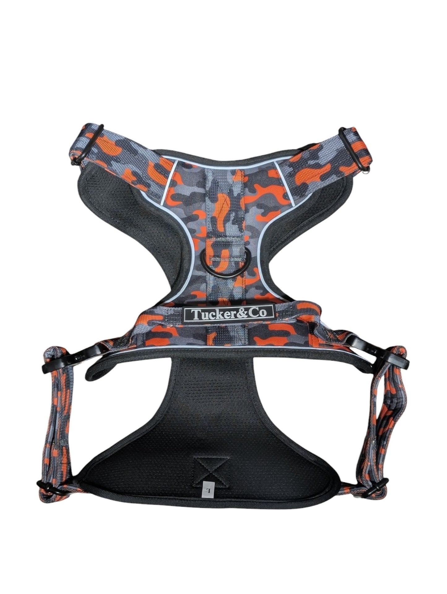 Tucker&Co Camo Orange Tactical Dog Harness.